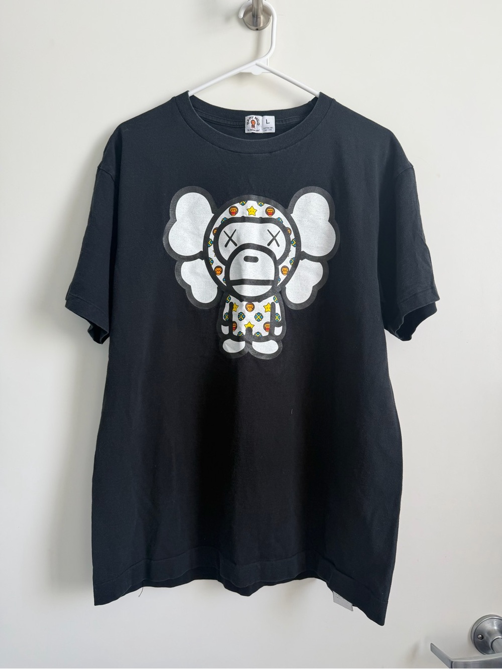 2005 BAPE x KAWS Baby Milo Companion Graphic Tee Black Size L Authentic